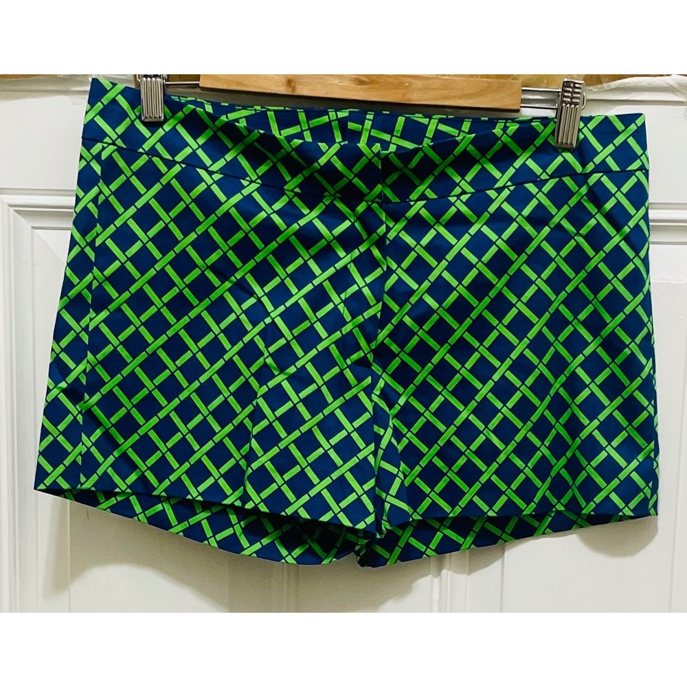 Lauren Gold Blue & Green Geometric Print‎ Shorts - Size 4